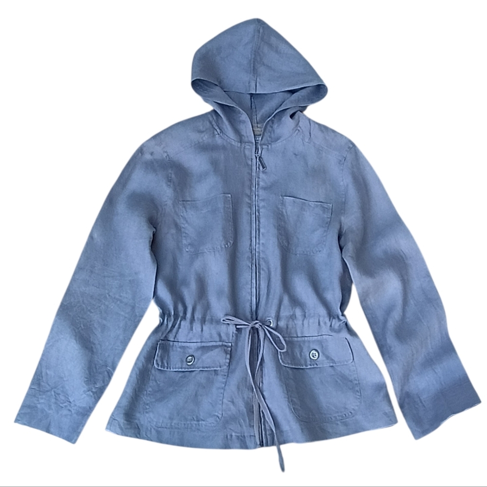Kenar Gray Hooded Blouse Jacket sz M
